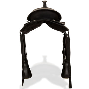 Sella Western Testiera e Pettorale in Vera Pelle 17" Nero 91354