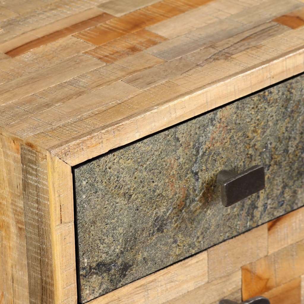 Scrivania in Legno Massello di Teak di Recupero 110x50x76 cm 245402