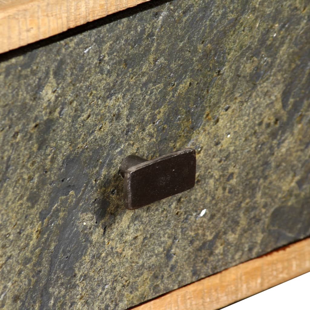 Tavolino da CaffÃ¨ in Legno di Teak Rigenerato 90x65x40 cm