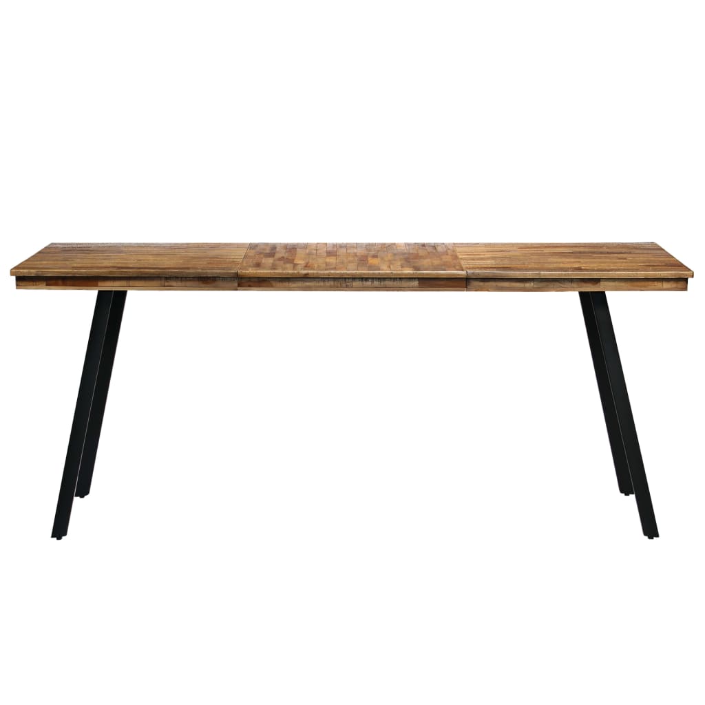 Tavolo da Pranzo in Teak Recuperato e Acciaio 180x90x76 cm 245415