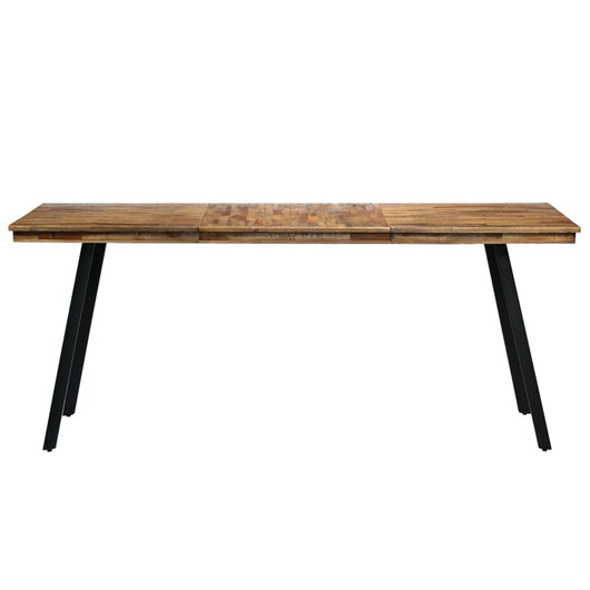 Tavolo da Pranzo in Teak Recuperato e Acciaio 180x90x76 cm 245415