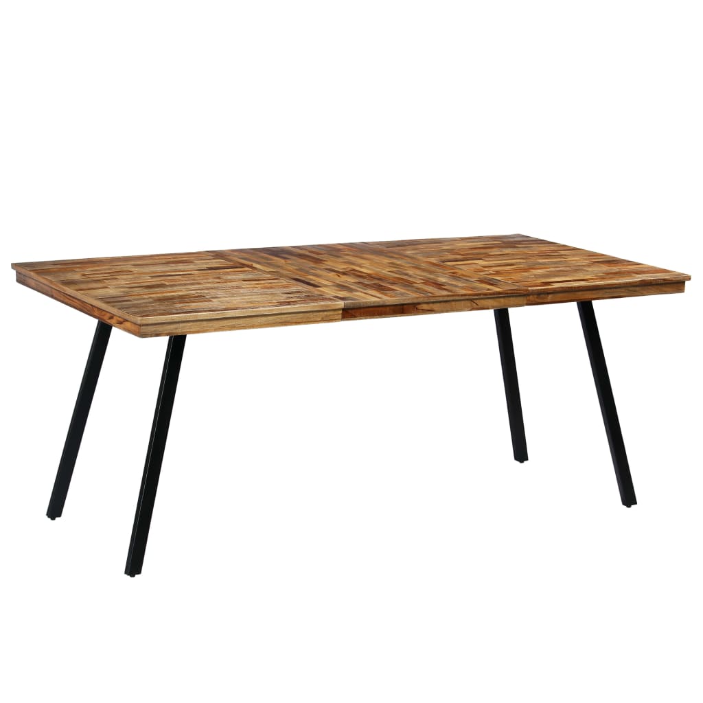 Tavolo da Pranzo in Teak Recuperato e Acciaio 180x90x76 cm 245415