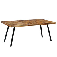 Tavolo da Pranzo in Teak Recuperato e Acciaio 180x90x76 cm 245415