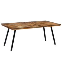 Tavolo da Pranzo in Teak Recuperato e Acciaio 180x90x76 cm 245415