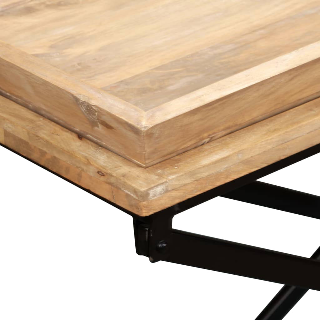 Tavolino da Salotto in Legno Massello di Mango 110x55x42 cm 244898