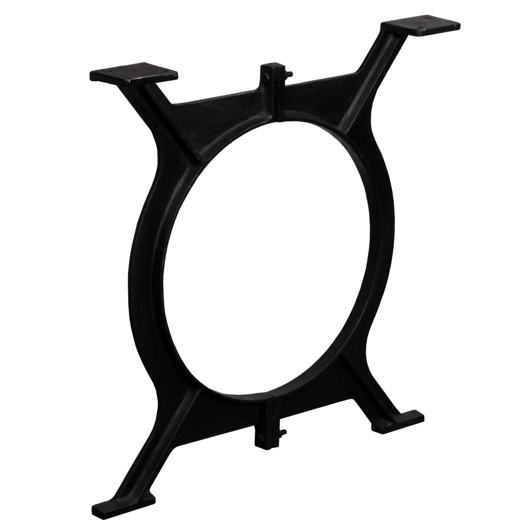 Gambe per Tavolo da Pranzo 2 pz a Forma di O in Ghisa 245426