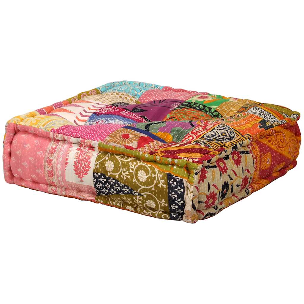 Pouf Modulare a 2 Posti in Tessuto Patchwork 244985
