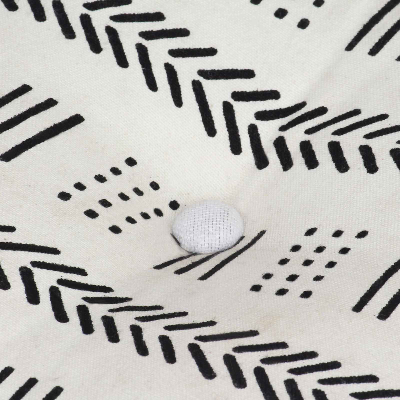 Pouffes Geometrico Grigio e Bianco 40 x 40 x 40 cm Tessuto 244990