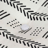 Pouffes Geometrico Grigio e Bianco 40 x 40 x 40 cm Tessuto 244990