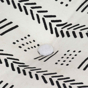 Pouffes Geometrico Grigio e Bianco 40 x 40 x 40 cm Tessuto 244990