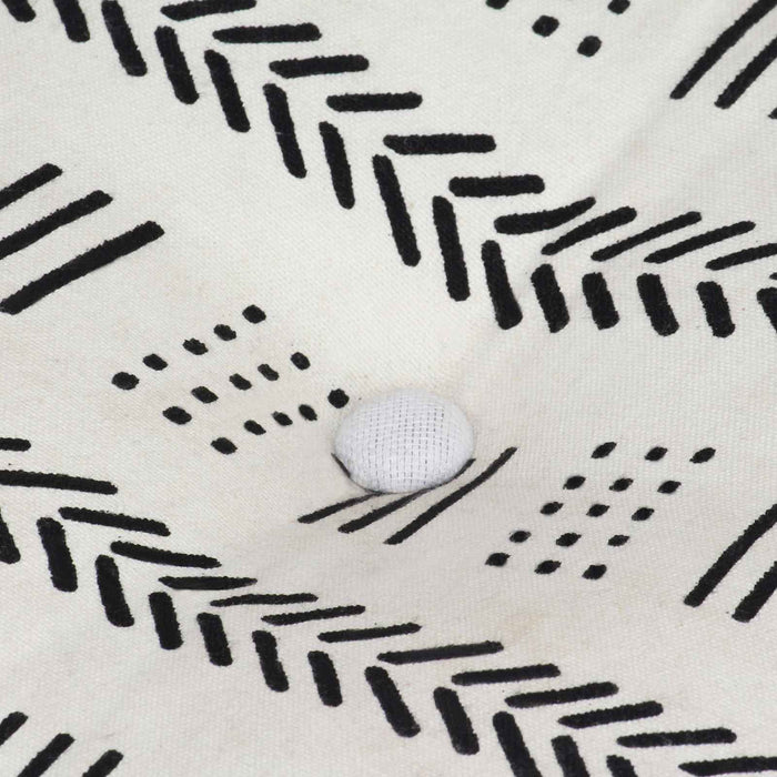 Pouffes Geometrico Grigio e Bianco 40 x 40 x 40 cm Tessuto 244990