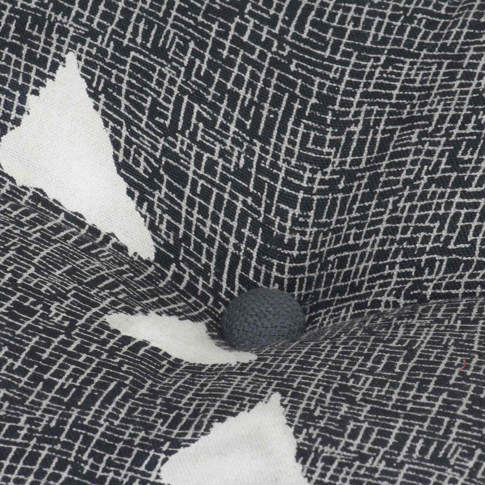 Pouffes Geometrico Grigio e Bianco 40 x 40 x 40 cm Tessuto 244990