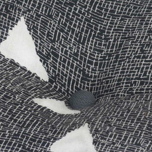 Pouffes Geometrico Grigio e Bianco 40 x 40 x 40 cm Tessuto 244990