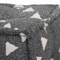 Pouffes Geometrico Grigio e Bianco 40 x 40 x 40 cm Tessuto 244990