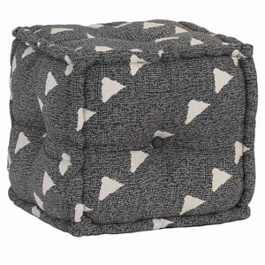Pouffes Geometrico Grigio e Bianco 40 x 40 x 40 cm Tessuto 244990