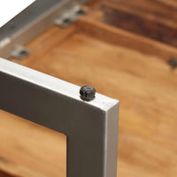 Tavolo da Pranzo in Legno Massello di Sheesham e Acciaio 180 cm 244797