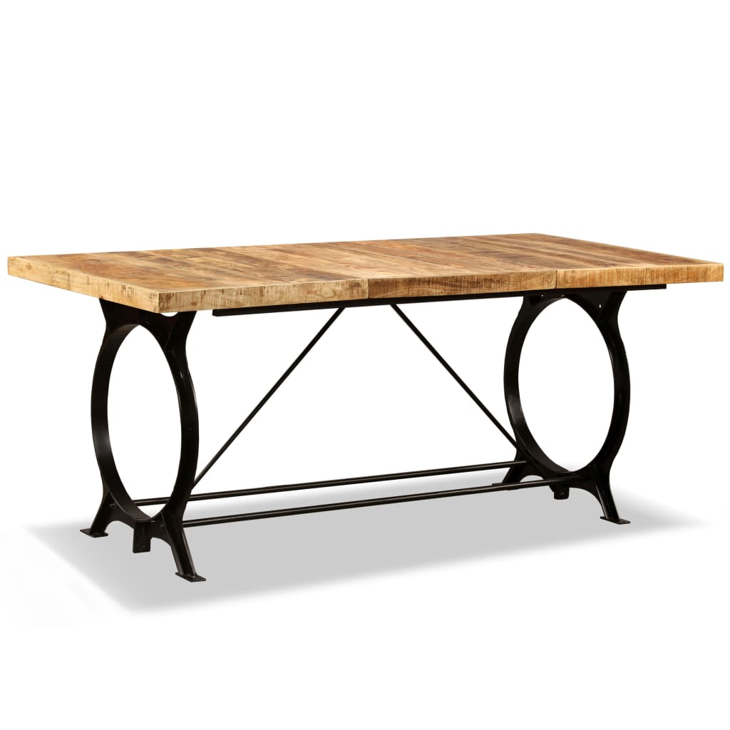Tavolo da Pranzo in Legno Massello di Mango Grezzo 180 cm 244801