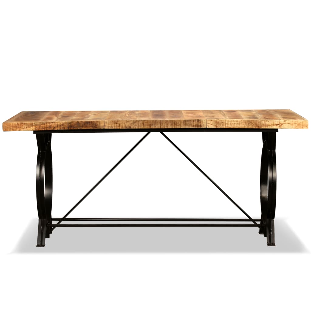 Tavolo da Pranzo in Legno Massello di Mango Grezzo 180 cm 244801
