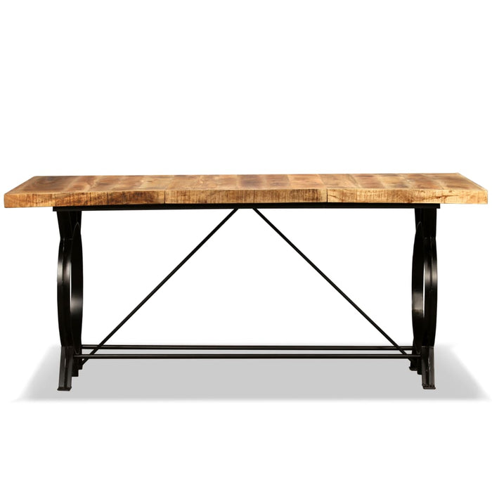 Tavolo da Pranzo in Legno Massello di Mango Grezzo 180 cm 244801