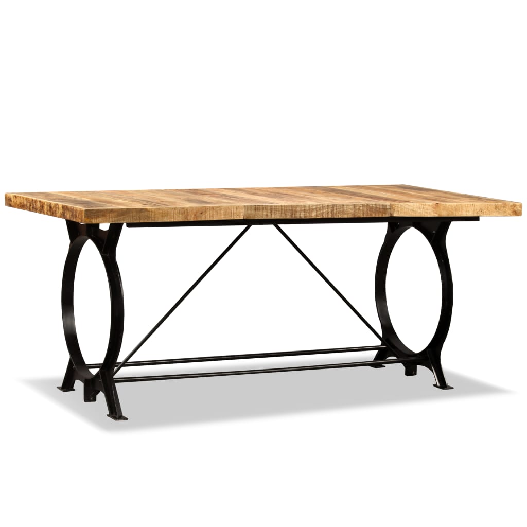Tavolo da Pranzo in Legno Massello di Mango Grezzo 180 cm 244801