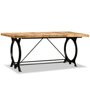 Tavolo da Pranzo in Legno Massello di Mango Grezzo 180 cm 244801