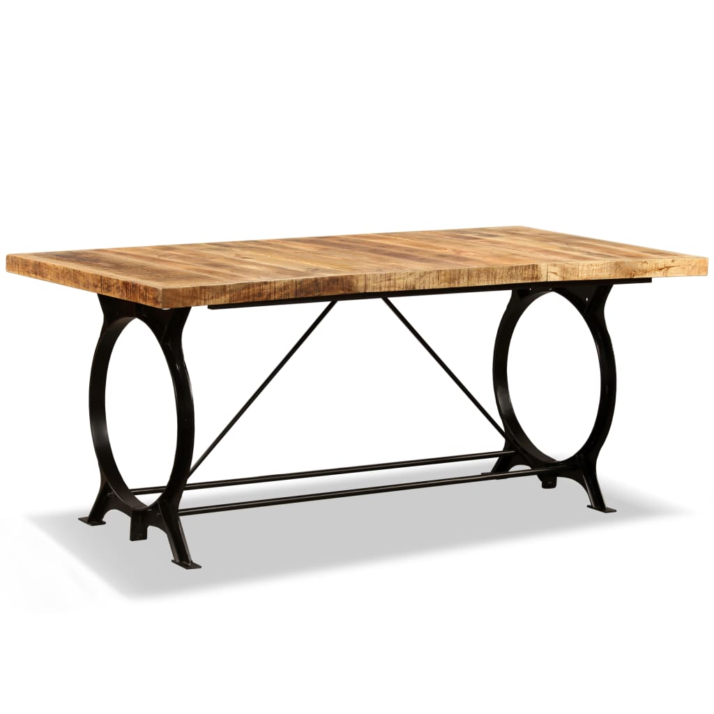 Tavolo da Pranzo in Legno Massello di Mango Grezzo 180 cm 244801