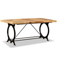 Tavolo da Pranzo in Legno Massello di Mango Grezzo 180 cm 244801