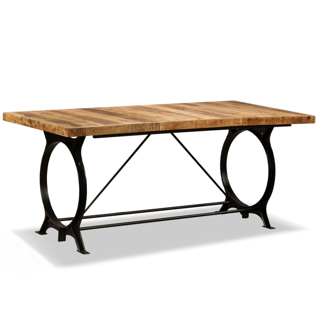 Tavolo da Pranzo in Legno Massello di Mango Grezzo 180 cm 244801