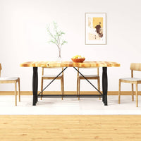 Tavolo da Pranzo in Legno Massello di Mango Grezzo 180 cm 244801
