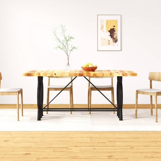 Tavolo da Pranzo in Legno Massello di Mango Grezzo 180 cm 244801