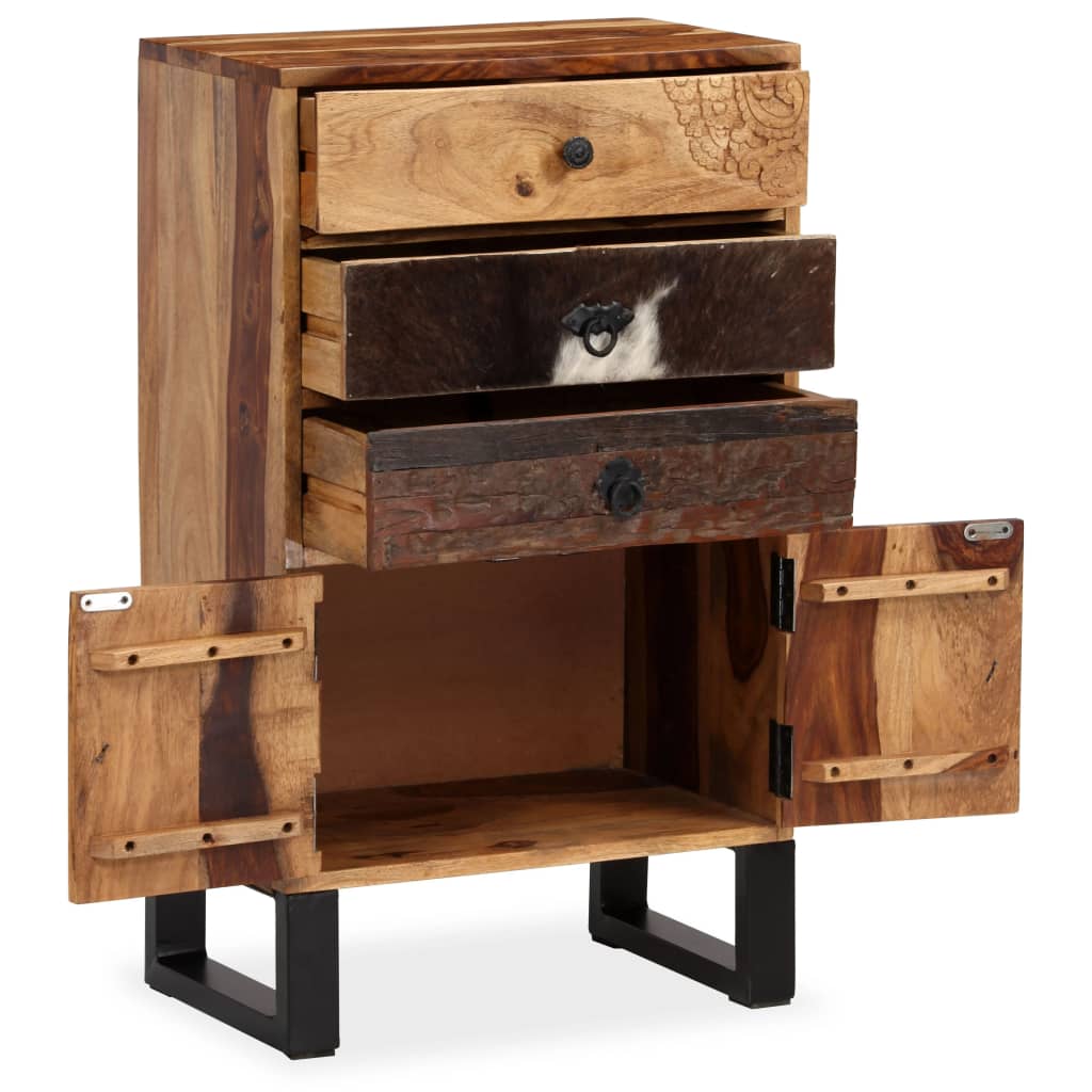 Credenza in Legno Massello di Acacia 50x30x86 cm 244934