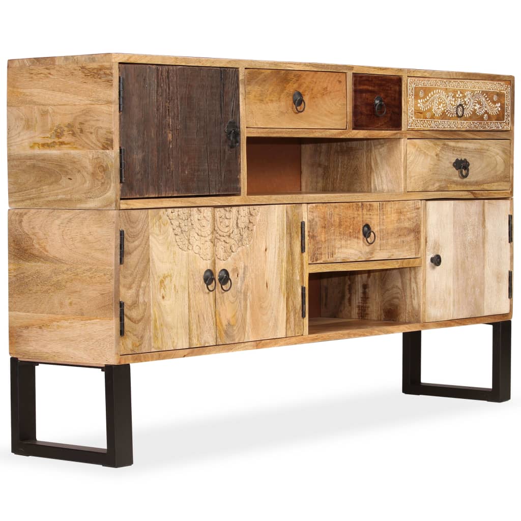 Credenza in Legno Massello di Mango 140x30x80 cm 244938
