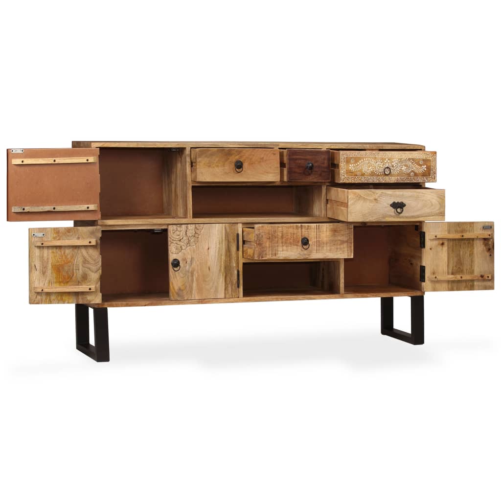 Credenza in Legno Massello di Mango 140x30x80 cm 244938