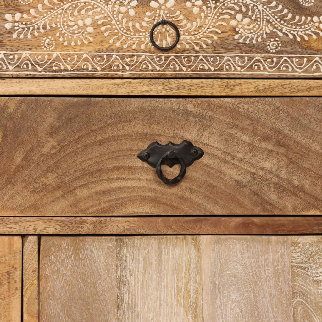 Credenza in Legno Massello di Mango 140x30x80 cm 244938