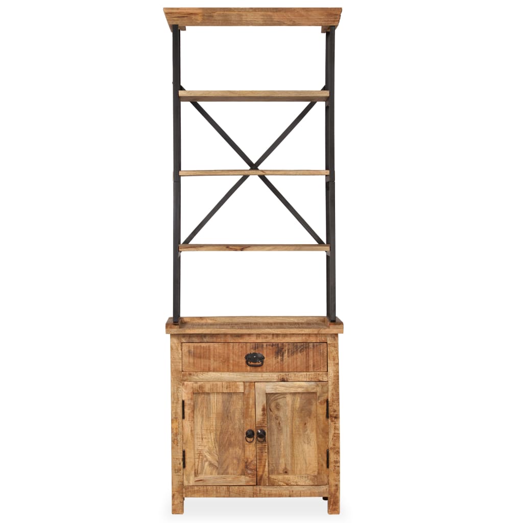 Credenza con Ripiani in Legno Massello di Mango 65x30x180 cm 244943