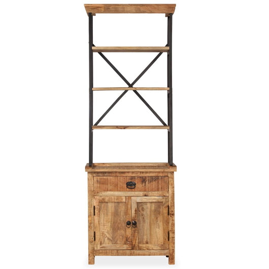 Credenza con Ripiani in Legno Massello di Mango 65x30x180 cm 244943