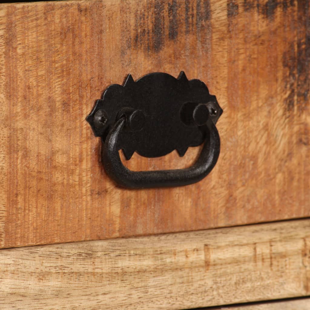 Credenza con Ripiani in Legno Massello di Mango 65x30x180 cm