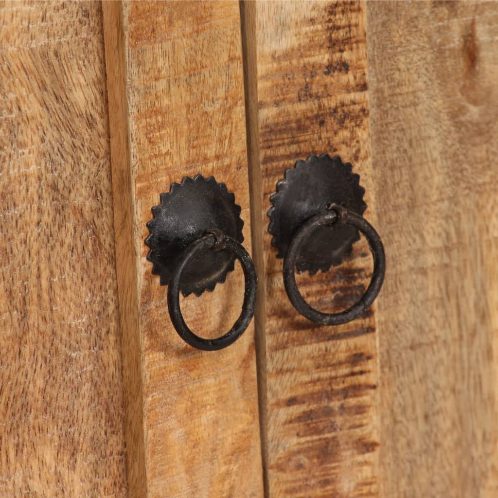 Credenza con Ripiani in Legno Massello di Mango 65x30x180 cm 244943