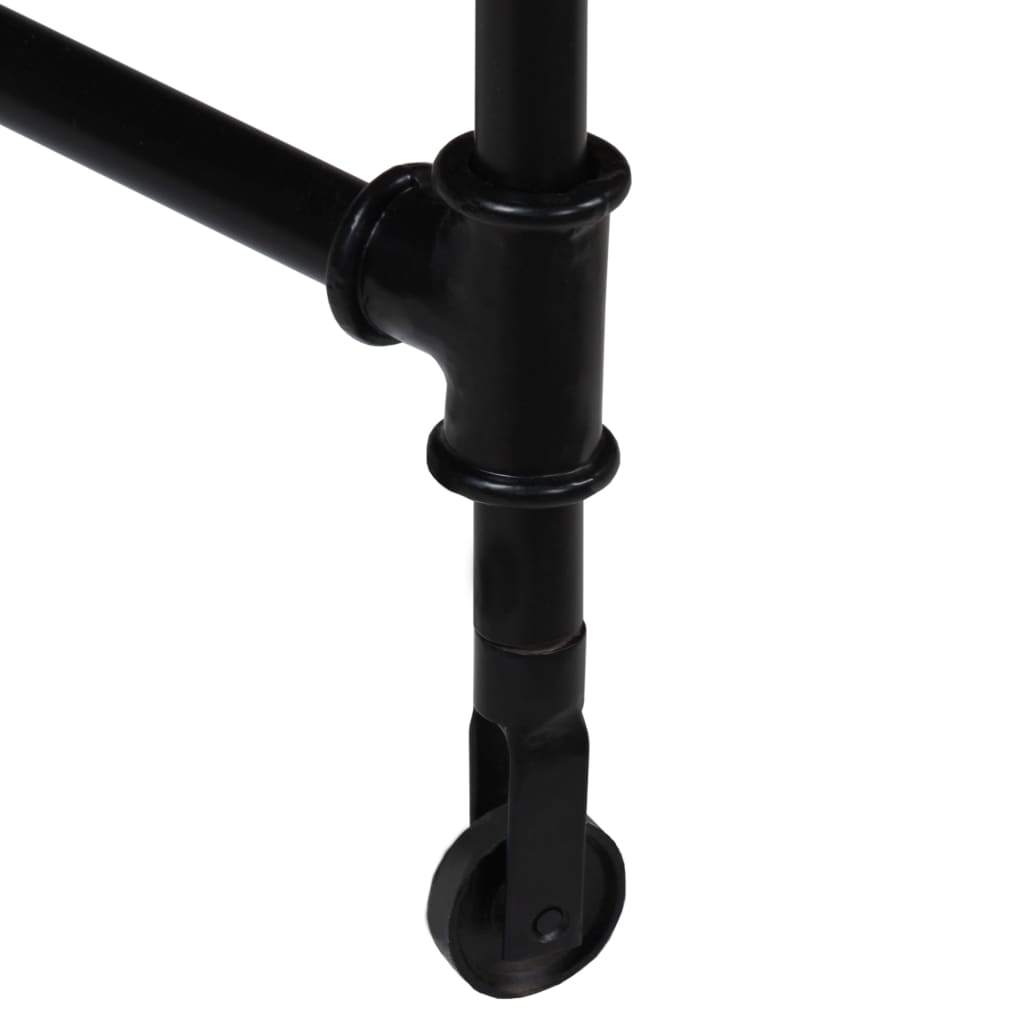 Scrivania in Legno Massello di Mango e Acciaio 110x50x96 cm