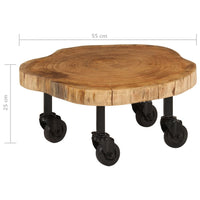 Tavolino da CaffÃ¨ in Legno Massello di Acacia 60x55x25 cm cod mxl 16490