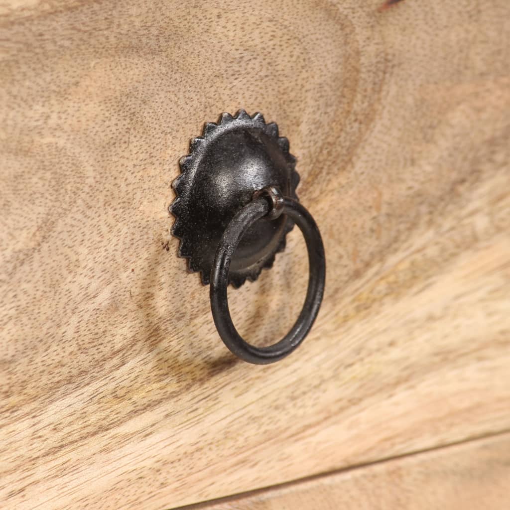 Tavolino da Salotto in Legno Massello di Mango 65x40x76 cm 244952