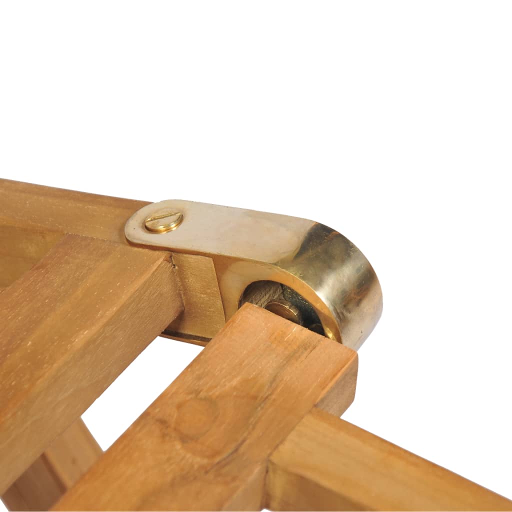 Sedia a Sdraio con Poggiapiedi in Legno Massello di Teak 43800