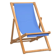 Sedia a Sdraio in Legno di Teak 56x105x96 cm Blu cod mxl 13341