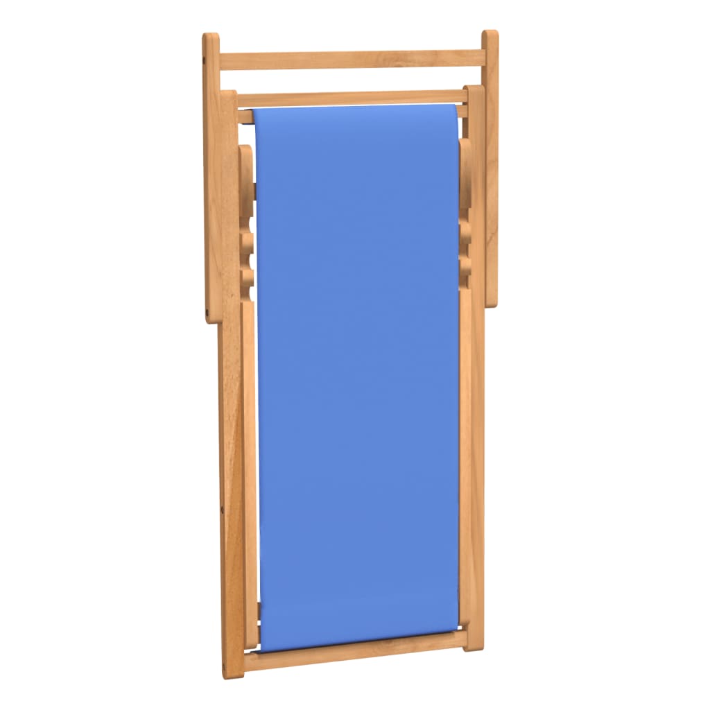 Sedia a Sdraio in Legno di Teak 56x105x96 cm Blu cod mxl 13341