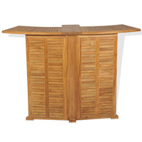 Tavolo da Bar Pieghevole 155x53x105 cm in Massello di Teak cod mxl 34390