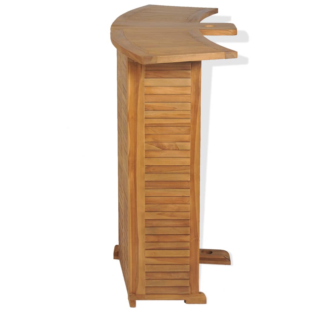 Tavolo da Bar Pieghevole 155x53x105 cm in Massello di Teak 43804