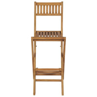 Sgabelli da Bar da Esterno Pieghevoli 2 pz in Massello di Teak