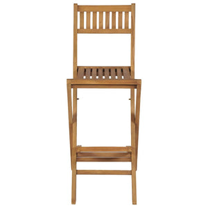 Sgabelli da Bar da Esterno Pieghevoli 2 pz in Massello di Teak 43806