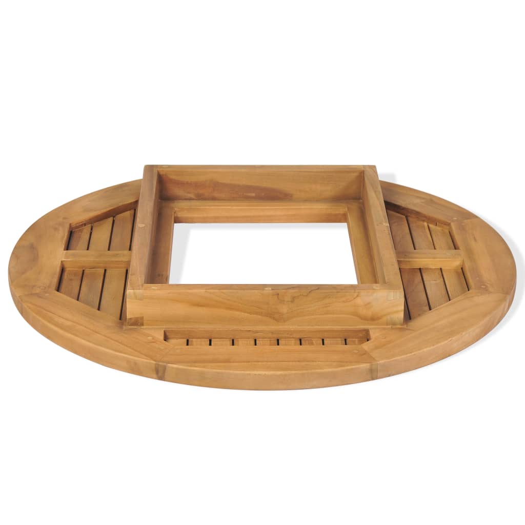 Piano Tavolo per Cassa di Birra in Legno di Teak 70 cm 43807