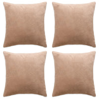 Fodere per Cuscini 4 pz in Tessuto 80x80 cm Beige 132947